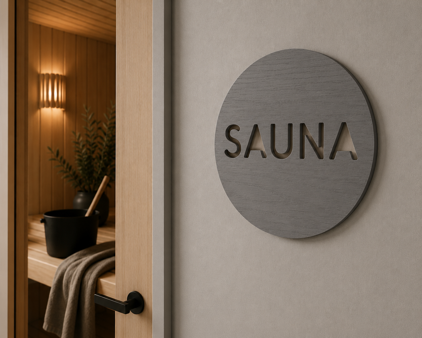 SAUNA - sign