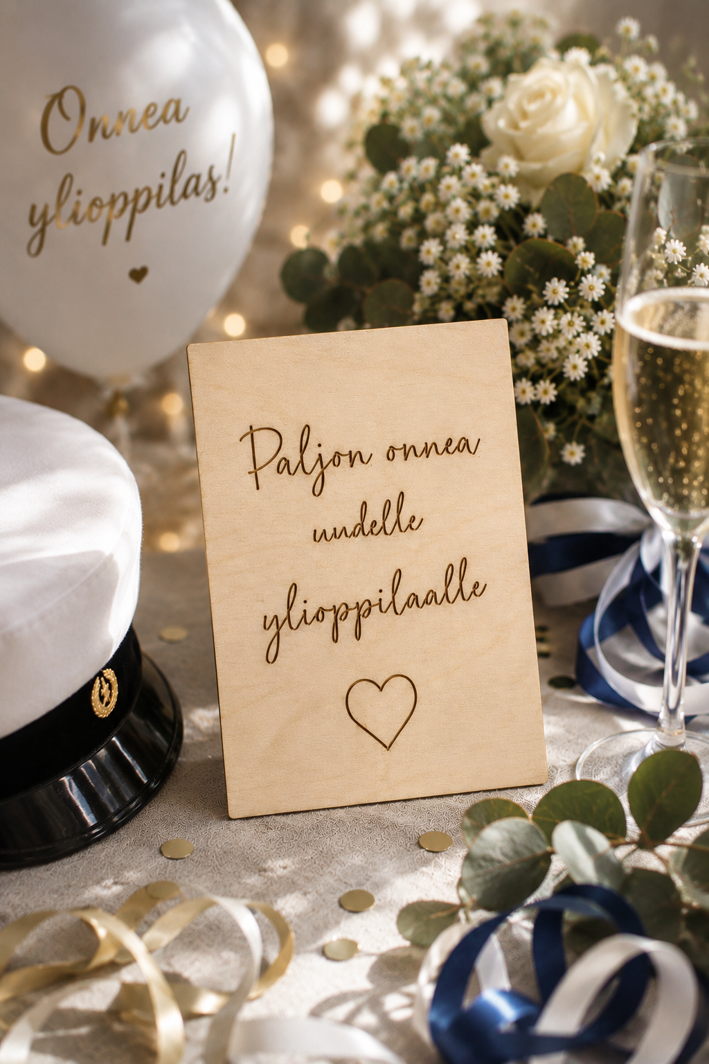 Ylioppilaskortti sydämellä