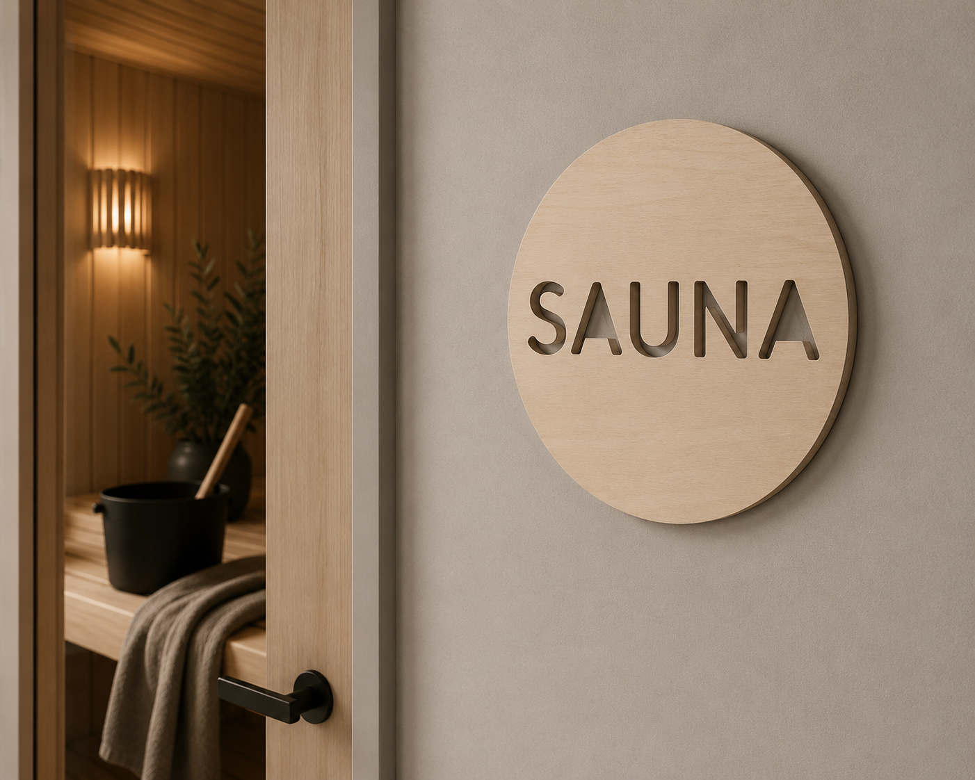 SAUNA - sign