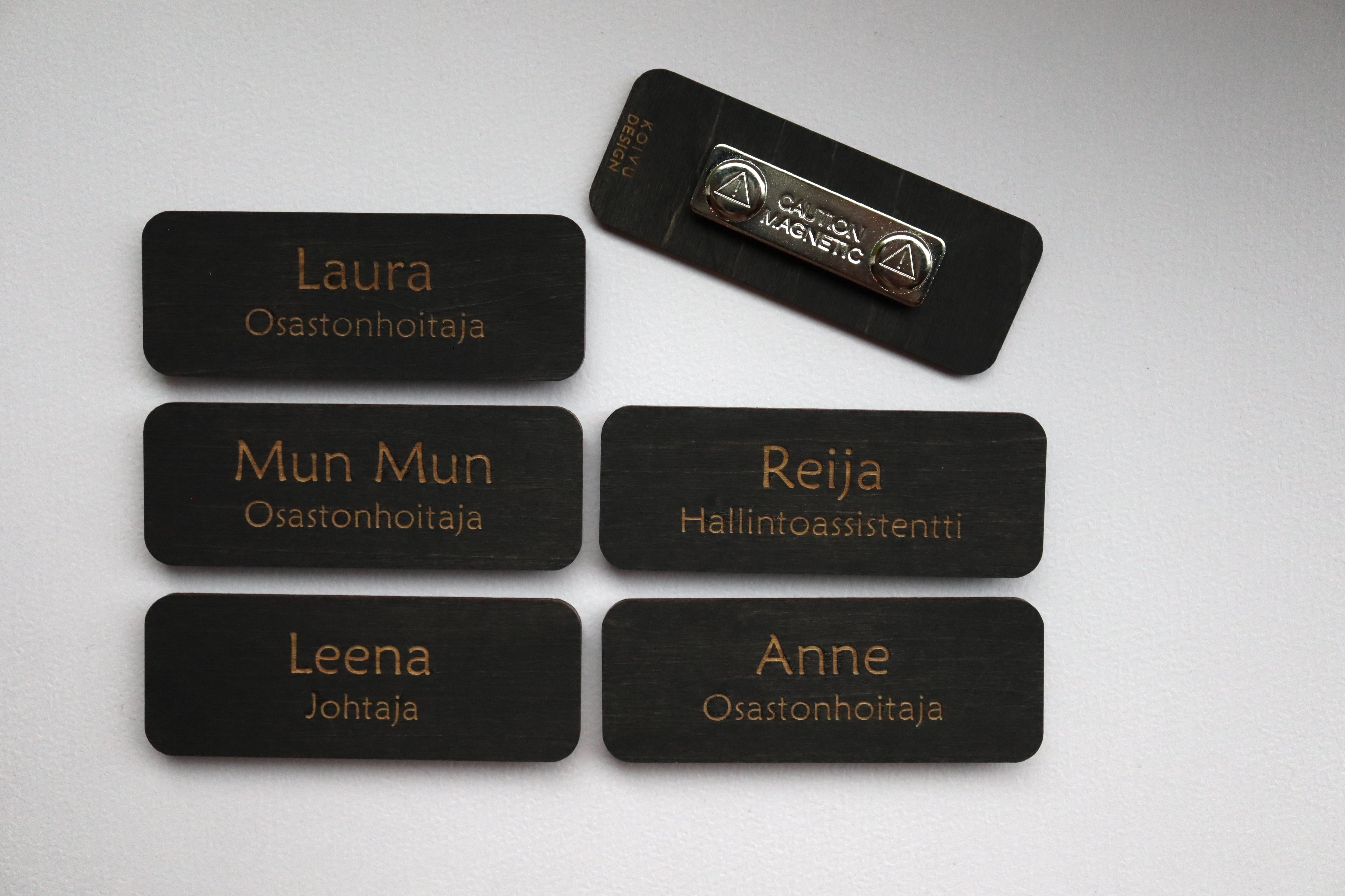 Nameplate with magnet